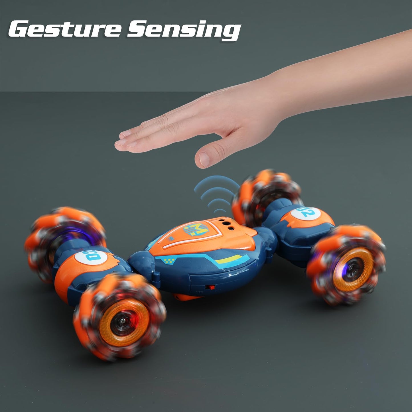 Gesture Sensing RC Stunt Car - Boys Toys Age 6-8-12, 4WD Hand Controlled Remote Control Twist Car with Light & Music, Cool Birthday Presents and Ideas Gifts for Kids Age 7 9 10 11 12 Years Old Nirvana Guru