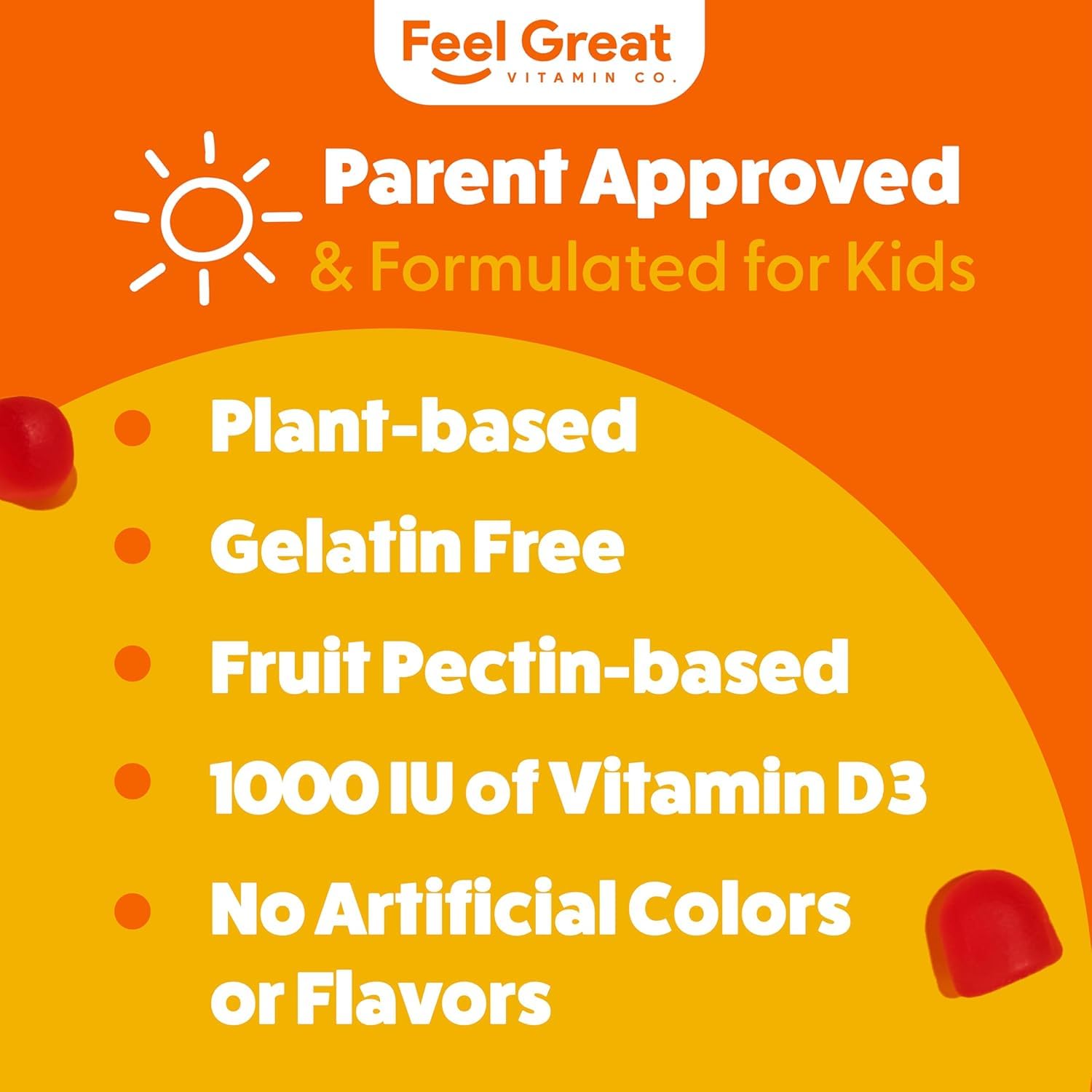 Feel Great Vitamin Co. Complete DHA Gummies for Kids | with Omega 3 6 9 + DHA, Vitamin C | Supports Healthy Brain Function, Vision & Heart Health | Gluten Free, Vegetarian | 60 Gummies Nirvana Guru