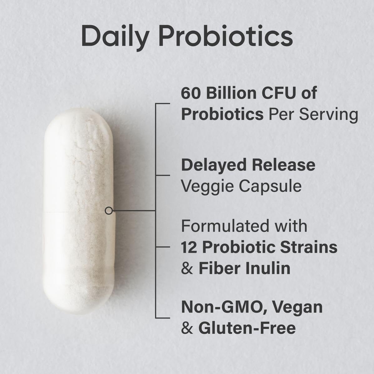 Sports Research Daily Probiotics with Prebiotics, 60 Billion CFU - Vegan Capsules for Gut Health & Digestive Support, Probiotics for Women & Men - Non-GMO Verified & Gluten Free - 30 Count - Nirvana Guru