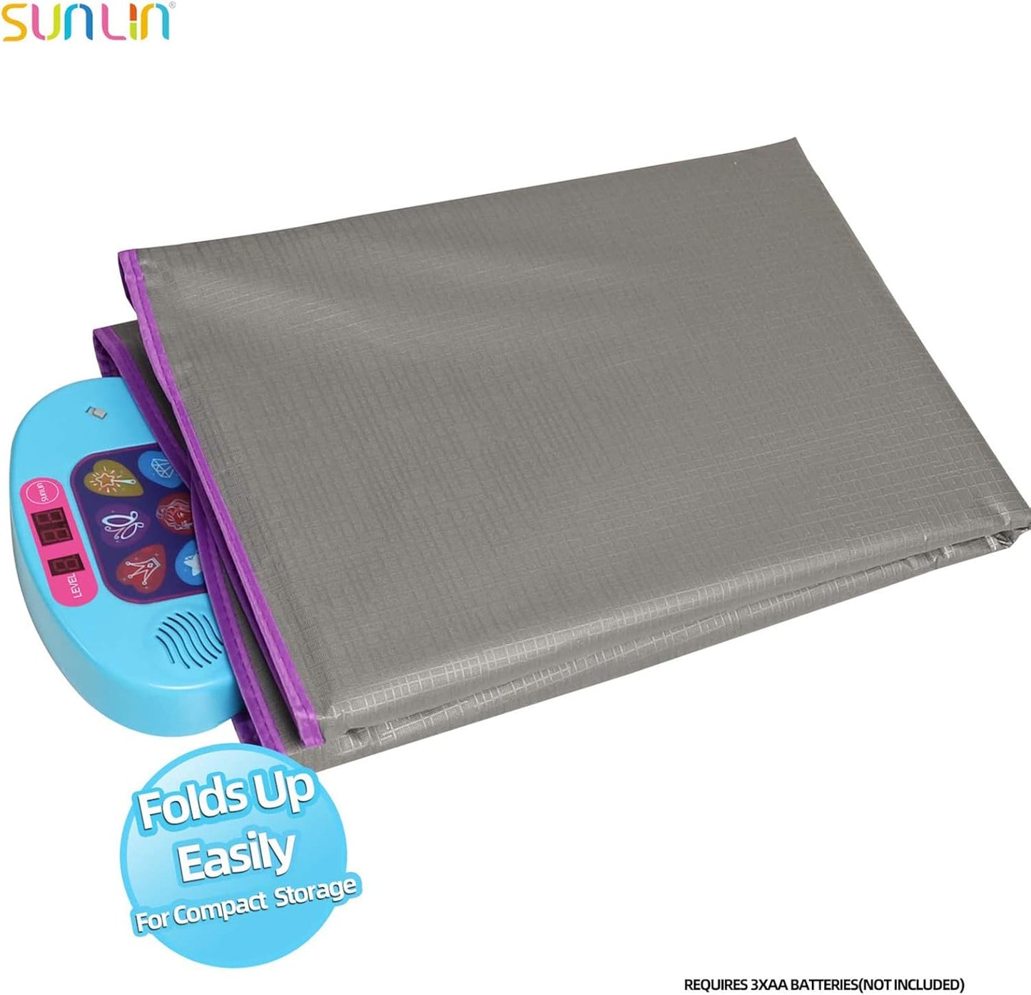 SUNLIN Dance Mat - Dance Mixer Rhythm Step Play Mat - Dance Game Toy Gift for Kids Girls Boys - Dance Pad with LED Lights, Adjustable Volume, Built-in Music, 3 Challenge Levels (3-12 Years Old) Nirvana Guru