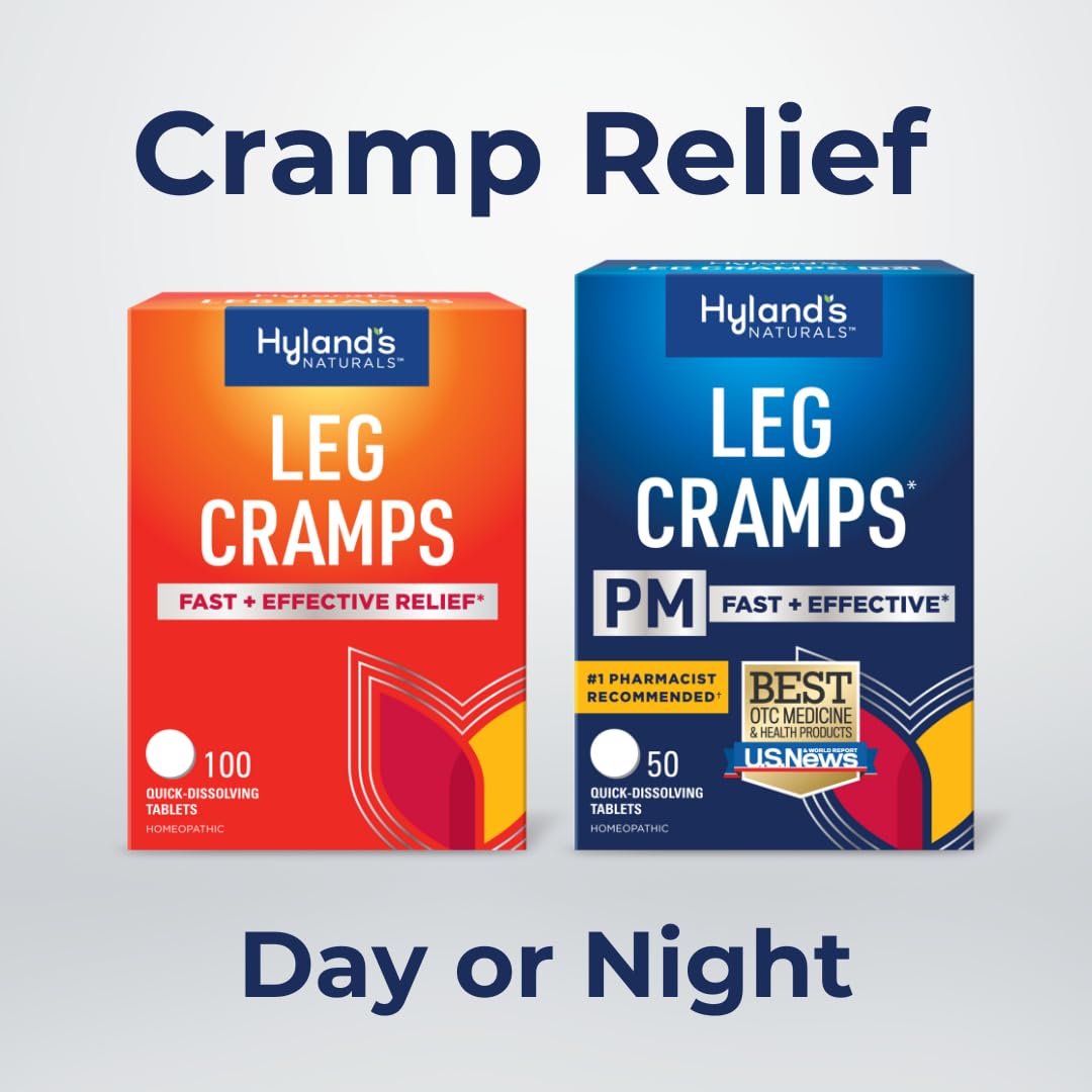 Hyland's Leg Cramp Tablets, Natural Relief of Calf, Leg and Foot Cramp, Quick Dissolving Tablets, 100 Count