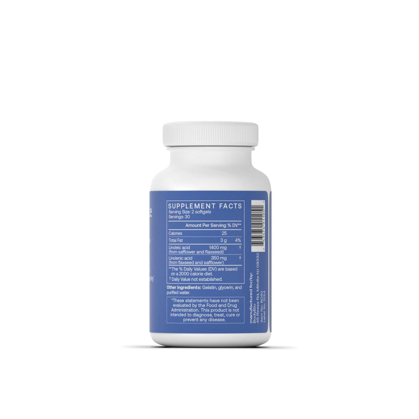 BodyBio Balance Oil - Vegan Omega 3 6 Supplement – Cold-Pressed Safflower & Flaxseed Oil – Supports Brain Function, Healthy Skin, and Mood Nirvana Guru