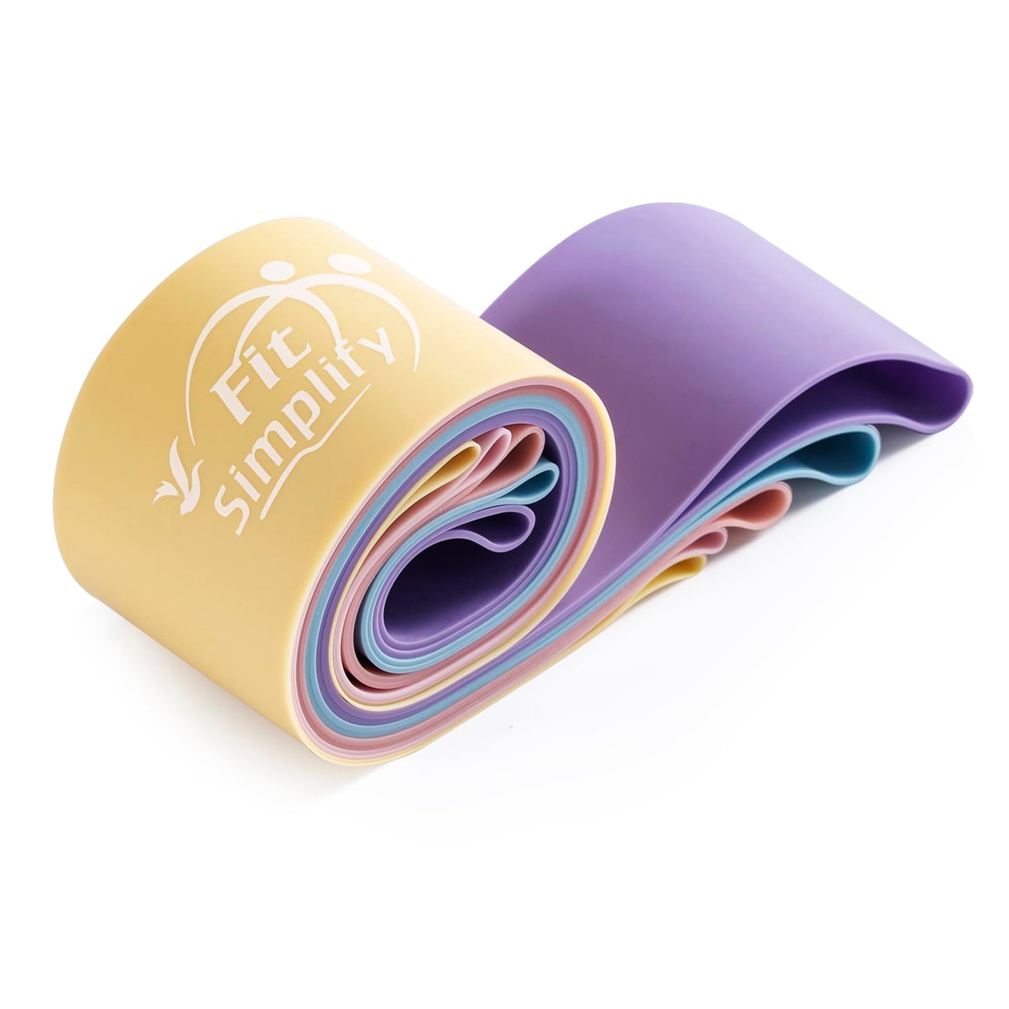 Fit Simplify Resistance Loop Exercise Bands with Instruction Guide and Carry Bag, Set of 5 Nirvana Guru