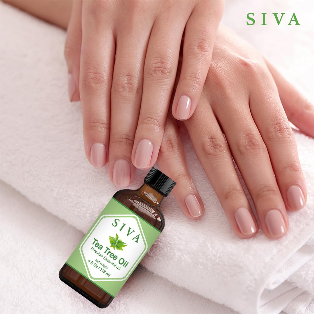 SIVA Lavender Essential Oil - 4 Fl Oz – Natural Lavender Oil - for Diffuser, Face, Skin Care, Aromatherapy, Hair Care, Scalp and Body Massage - with Dropper - Nirvana Guru