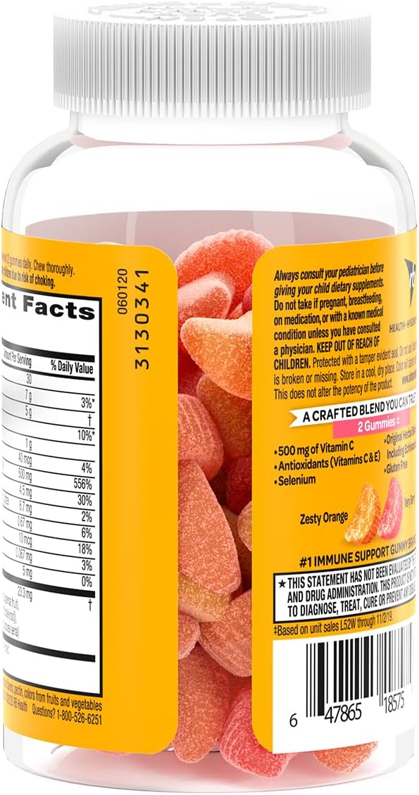 Airborne 500mg Vitamin C + Zinc Immune Support Supplement Gummies for Kids, Assorted Fruit Flavor, Gluten Free Crafted Blend with Powerful Antioxidants Vitamins C & E, 21 Gummies (4 Pack) Nirvana Guru