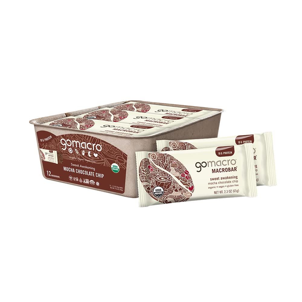 Gomacro, Nutrition Bar Oatmeal Chocolate Chip Organic 12 Count, 2.3 Ounce