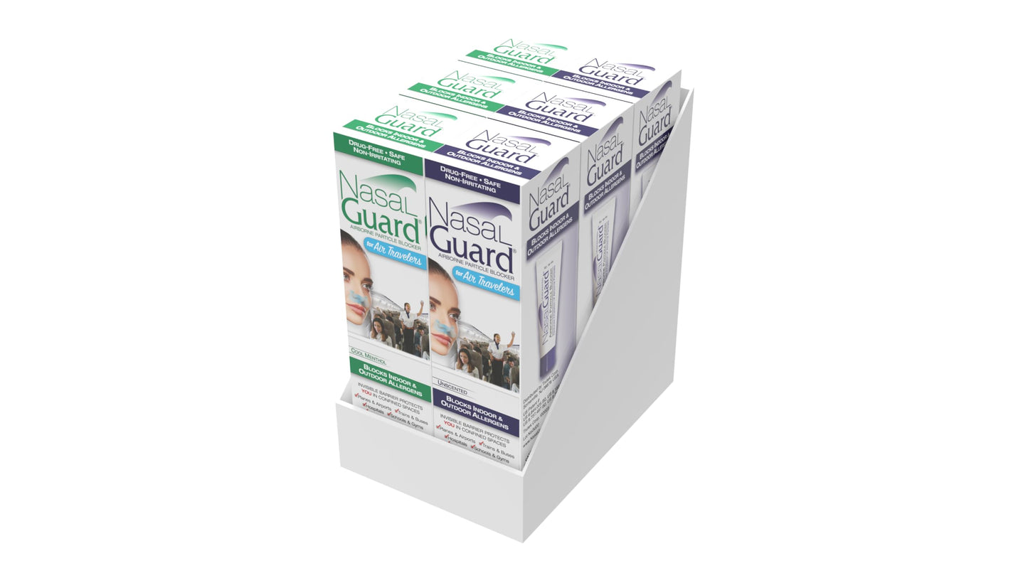 Airborne Particle Blocker Nasal Gel for Air Travelers - Drug-Free, Non-irritating, Non-drowsy, Airplane Travel Approved (Unscented) - Over 150 Applications Per Tube (0.1 oz, Pack of 1) Nirvana Guru