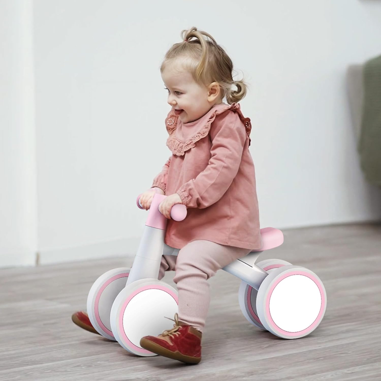 SEREED Baby Balance Bike for 1 Year Old Boys Girls 12-24 Month Toddler Balance Bike, 4 Wheels Toddler First Bike, First Birthday Gifts Nirvana Guru