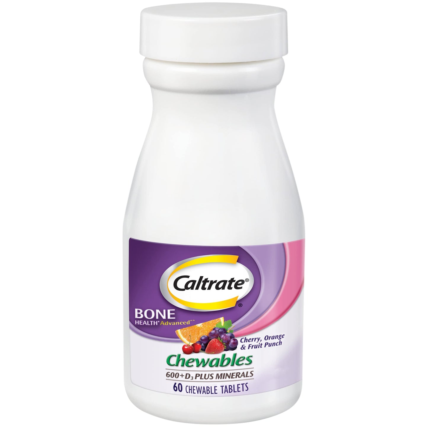 Caltrate Chewables 600 +D3 Plus Minerals Calcium and Vitamin D, Sugar Free, Cherry, Orange and Fruit Punch, 155 count Nirvana Guru