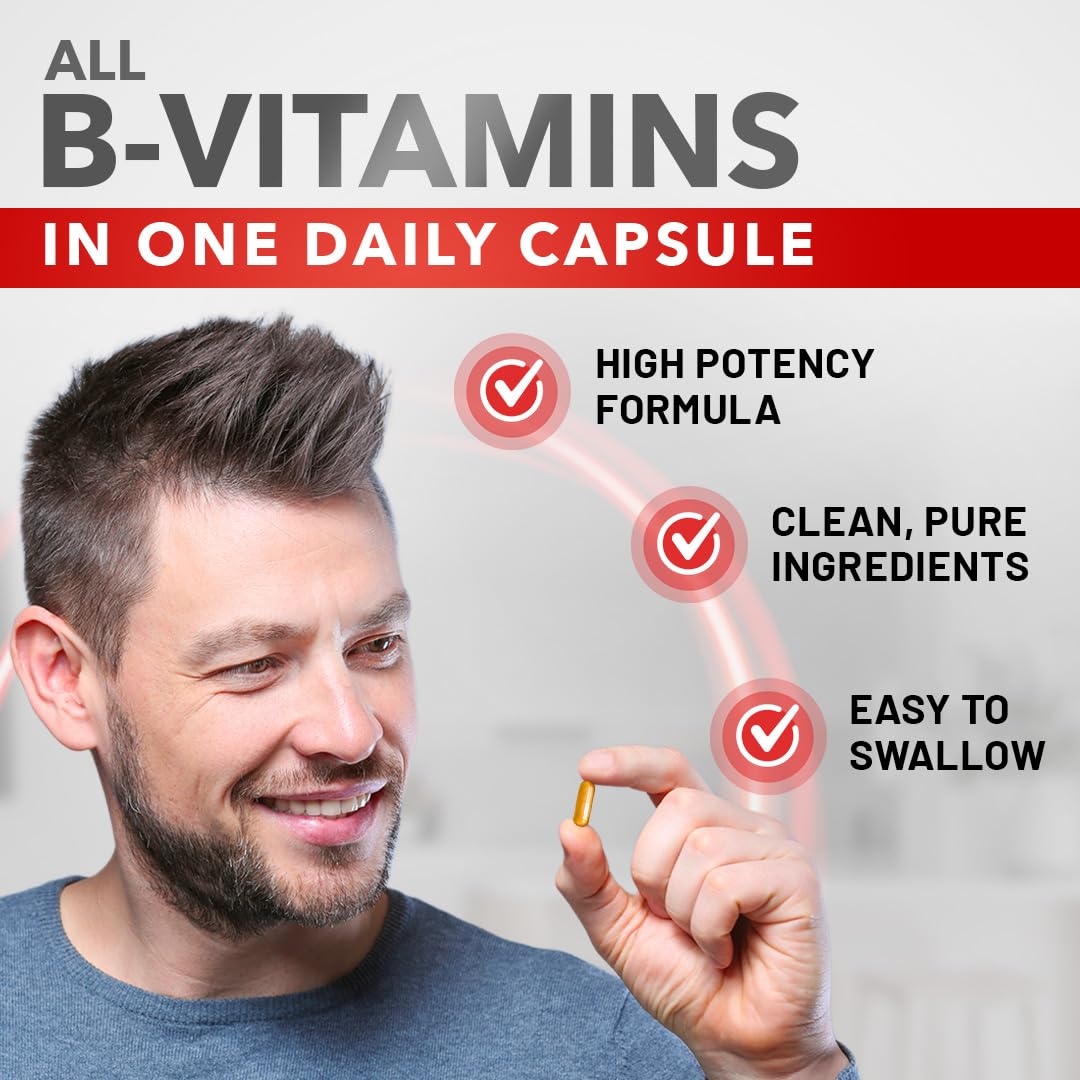 Divine Bounty Super B Complex Vitamins - All B Vitamins Including B12, B1, B2, B3, B5, B6, B7, B9, Folic Acid - Vitamin B Supplement - Support Healthy Energy Metabolism - 90 Vegetarian Capsules Nirvana Guru