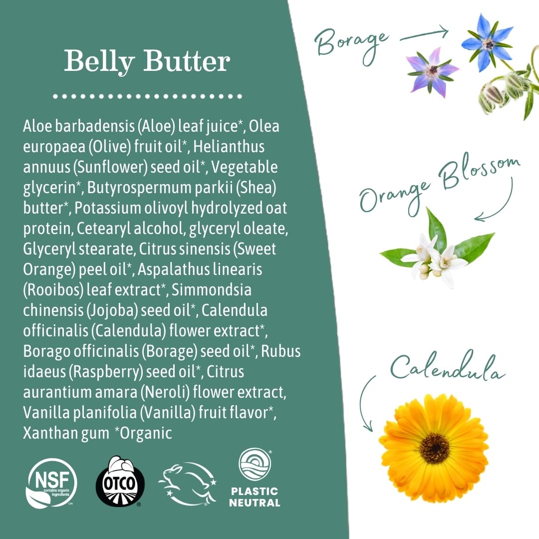 Earth Mama Belly Butter, Maternity Moisturizer for Dry Skin | Lotion for Pregnancy and Postpartum Recovery Self Care, Body Cream with Aloe, Fragrance Free, 8-Fluid Ounce Nirvana Guru