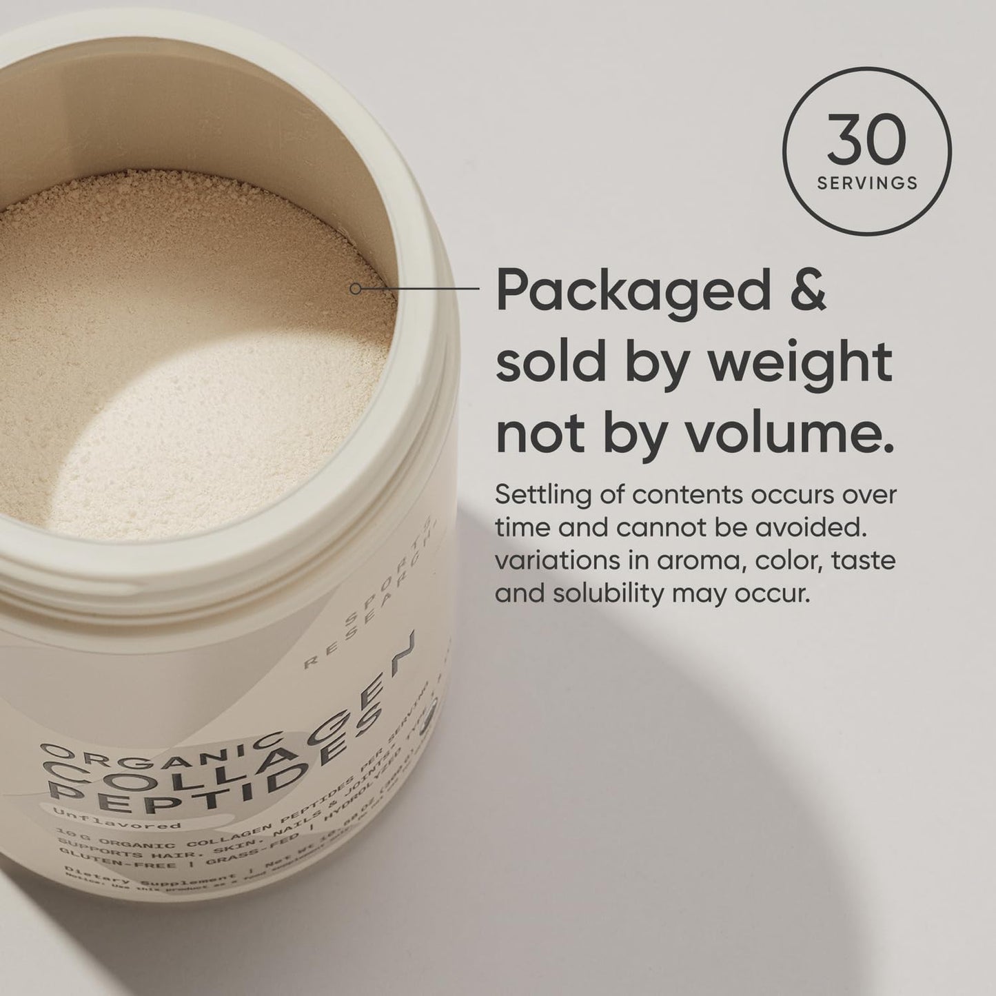 Sports Research Organic Collagen Peptides Unflavored - Nirvana Guru