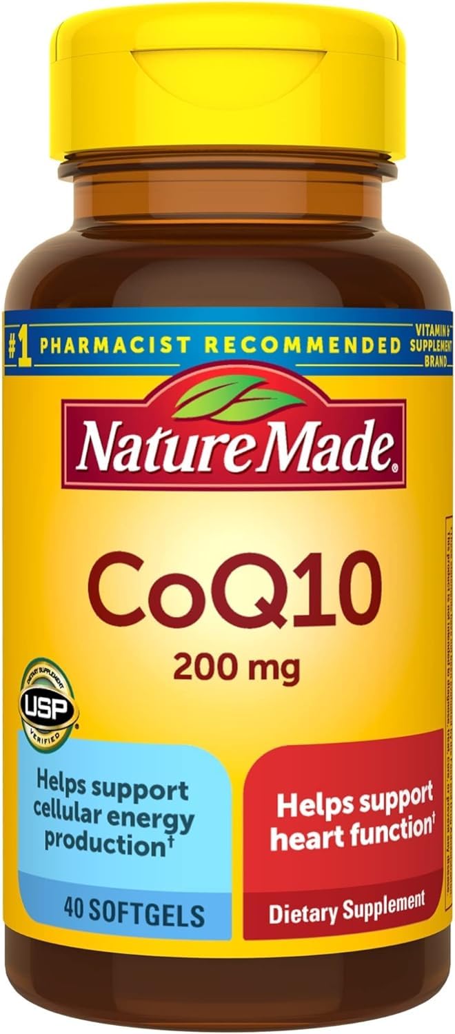 Nature Made CoQ10 200mg, Dietary Supplement for Heart Health Support, 80 Softgels, 80 Day Supply - Nirvana Guru