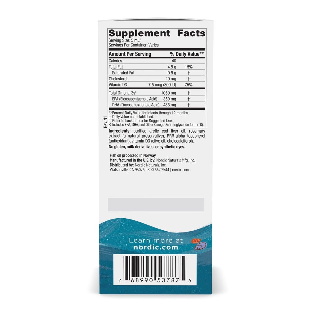 Nordic Naturals Baby’s DHA, Unflavored - 4 oz - 1050 mg Omega-3 + 300 IU Vitamin D3 - Supports Brain, Vision & Nervous System Development in Babies - Non-GMO - Servings May Vary - Nirvana Guru