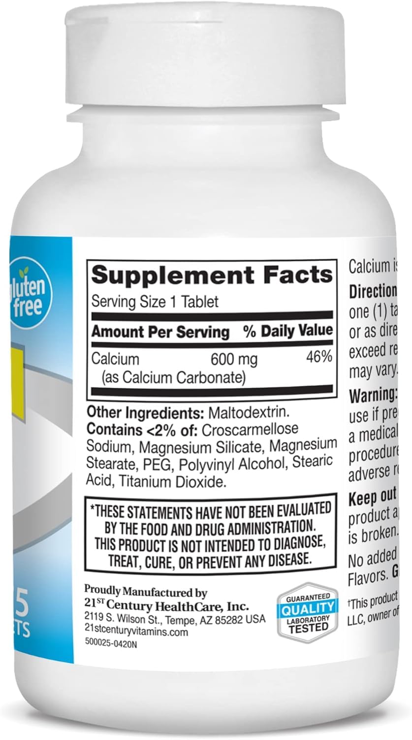 21st Century Calcium Supplement, 600 mg, 400 Count Nirvana Guru