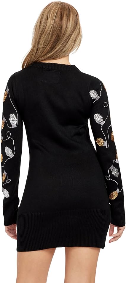 Women's Gaudy Garland Sweater Dress nirvanaguru
