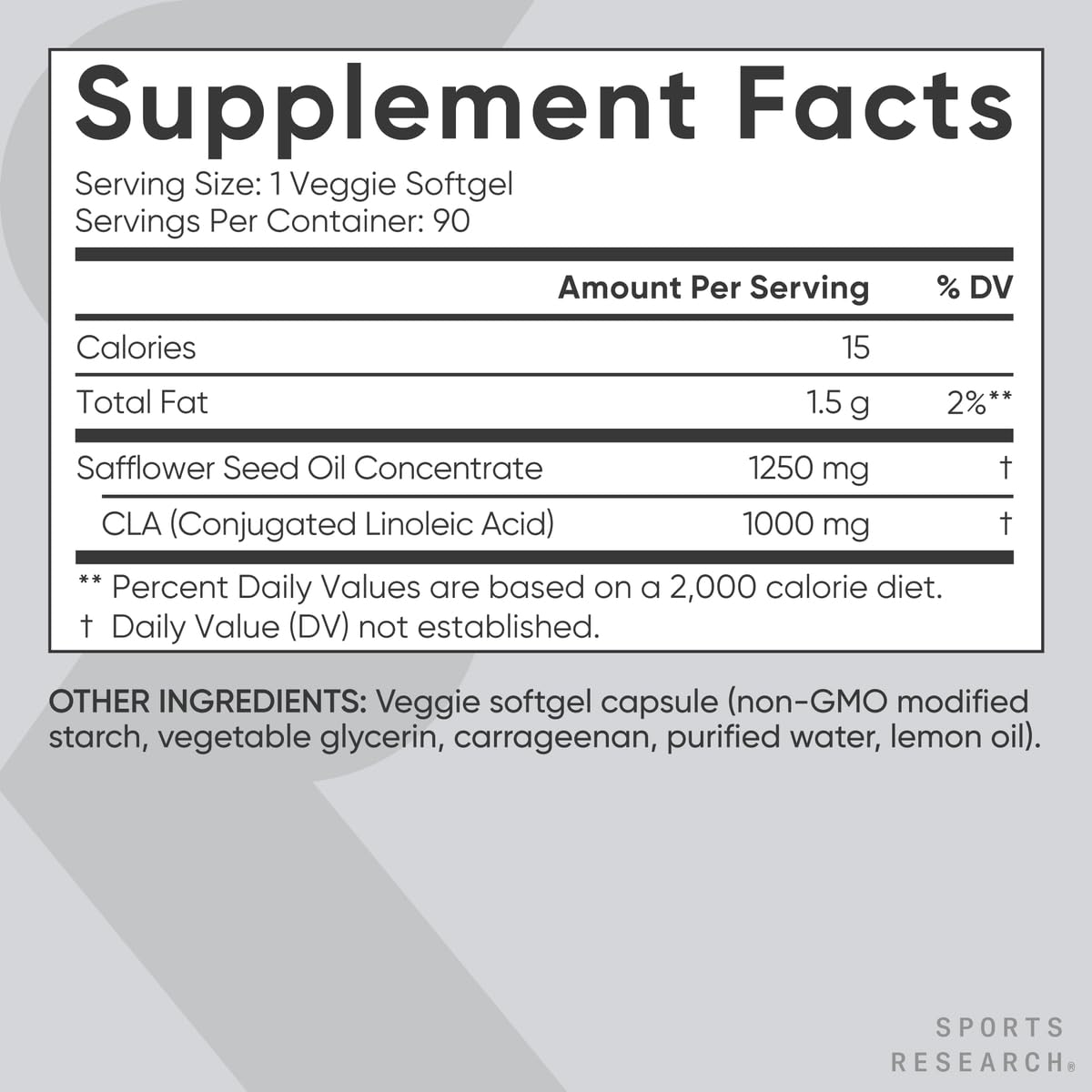 Sports Research CLA - 1250mg with Active Conjugated Linoleic Acid for Men and Women | Non-GMO, Soy & Gluten Free - 95% (180 Softgels)… - Nirvana Guru