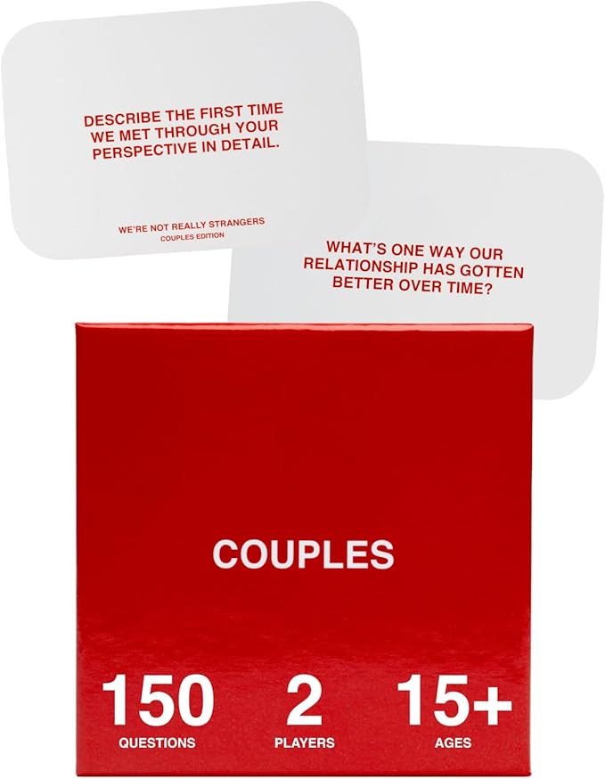 WE'RE NOT REALLY STRANGERS Couples Edition Card Game - 150 Conversation Cards for Couples - 2 Player Game for Memorable Date and Game Nights, Meaningful Games for Adults and Teens, Ages 15+, 2 Players nirvanaguru