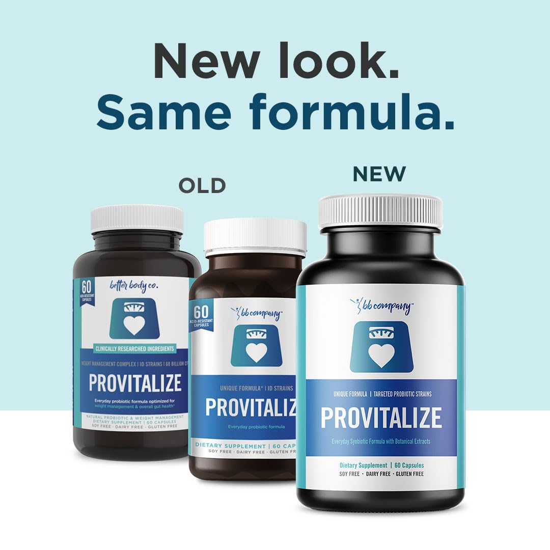 BB Company Provitalize | Probiotics for Women, Menopause | Joint Support, Sexy Midsection Curves, Digestive Health, Menopause Bloat | Turmeric Curcumin Moringa | Packaging Vary | 60 Ct