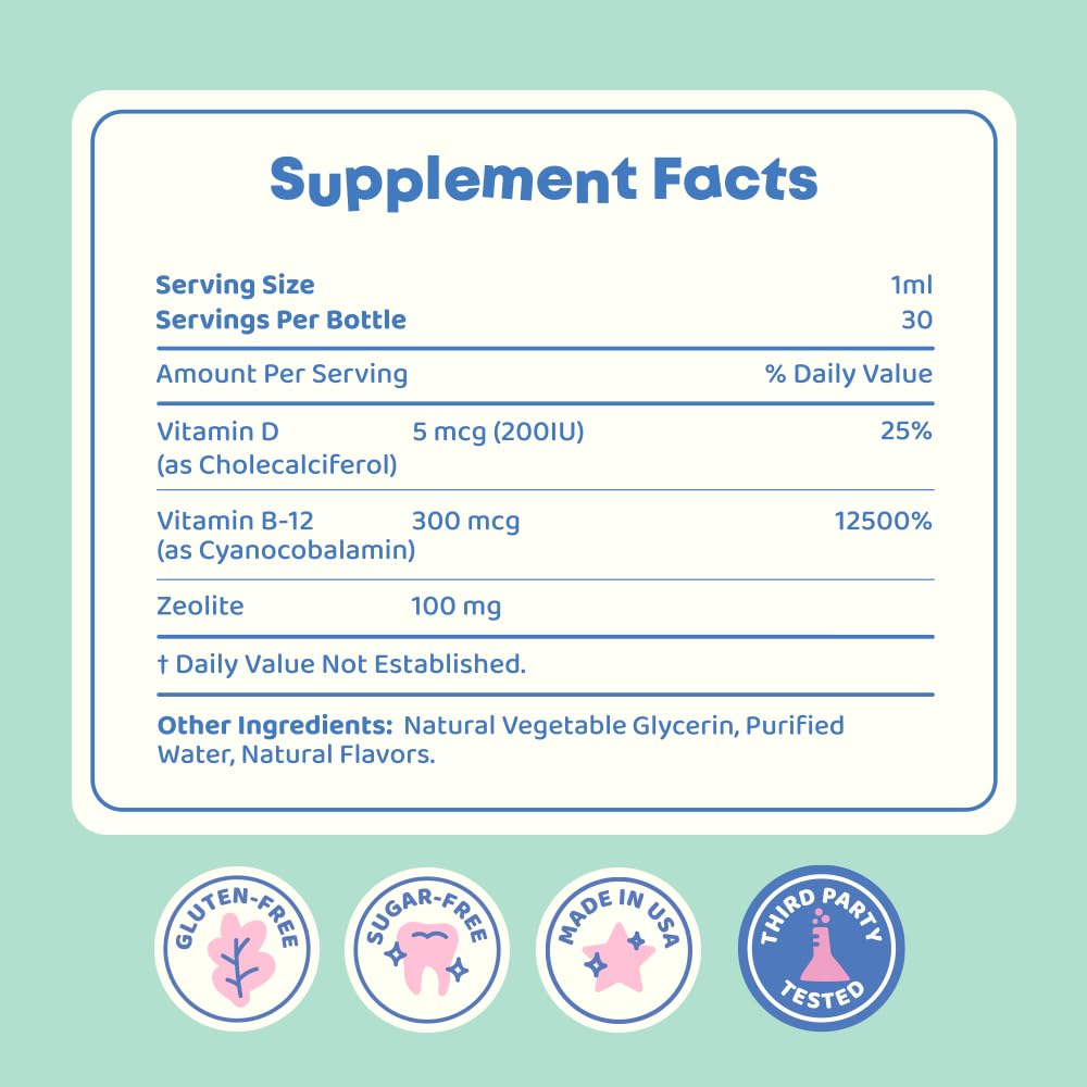 JoySpring Zeolite Drops for Kids – Natural Berry Flavor with Vitamin D3 – Supports Wellness & Everyday Vitality – 30-Day Supply Nirvana Guru
