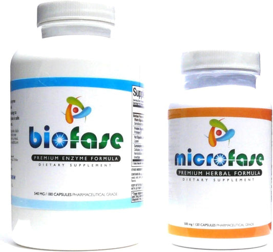 Biofase-Enzymes & Microfase-Herbal Kit, Helps Support Balanced Flora Levels Nirvana Guru