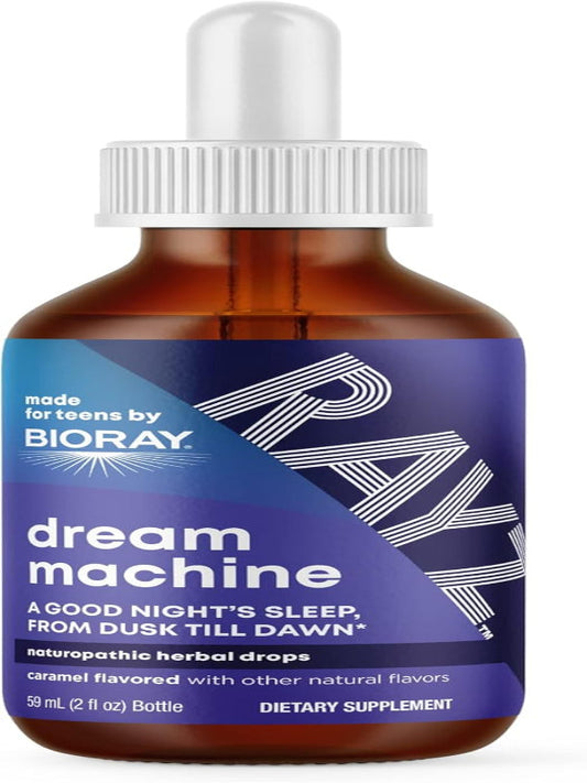 BIORAY RAYZ Dream Machine, Caramel Flavor - 2 fl oz - Relaxation Support for Teens 12-18 Years Old Nirvana Guru