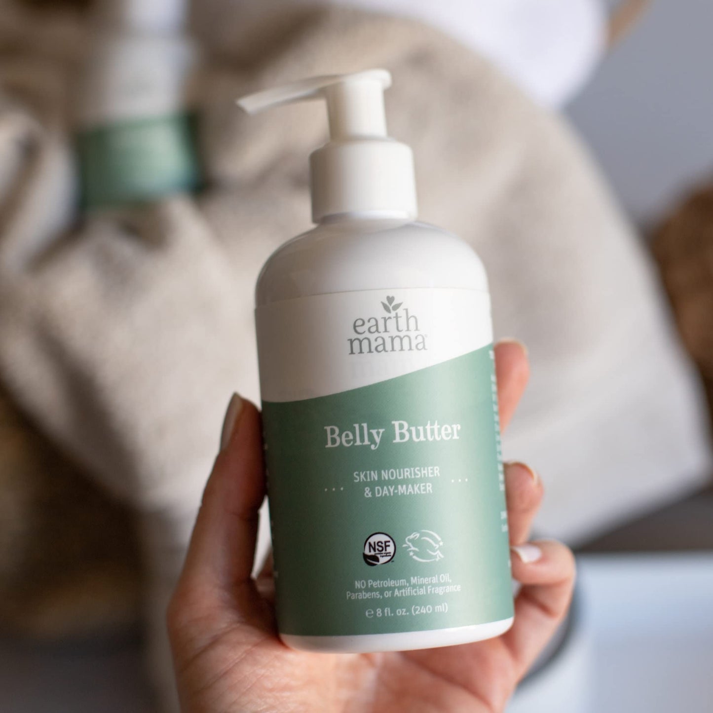 Earth Mama Belly Butter, Maternity Moisturizer for Dry Skin | Lotion for Pregnancy and Postpartum Recovery Self Care, Body Cream with Aloe, Fragrance Free, 8-Fluid Ounce Nirvana Guru