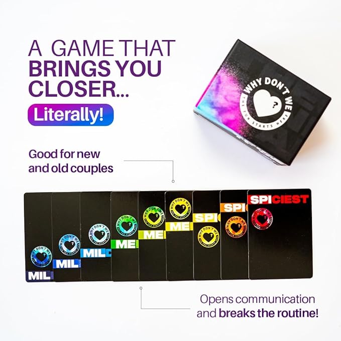 Why Don't We - Spice IT UP - Super Fun Couples Games for Date Nights: 150 Cards with Conversations, Spicy Dares & More - Best Date Night Games for Couples - Romantic Adult Couple Game nirvanaguru