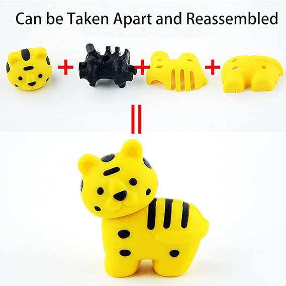 60Pcs Animal Erasers Desk Pets for Kids Animal Pencil Erasers Bulk Puzzle Eraser Toys Gifts for Classroom Prizes,Game Reward,Treasure Box,Easter Egg Fillers,Goodie Bag Stuffers,Party Favors nirvanaguru