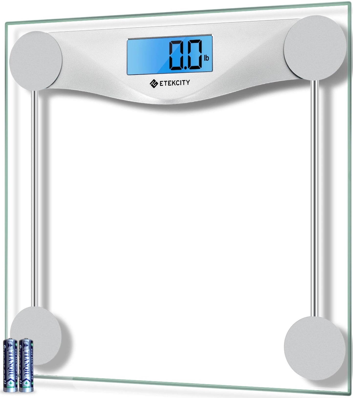 Etekcity Digital Body Weight Bathroom Scale, Large Blue LCD Backlight Display, High Precision Measurements,6mm Tempered Glass, 400 Pounds Nirvana Guru