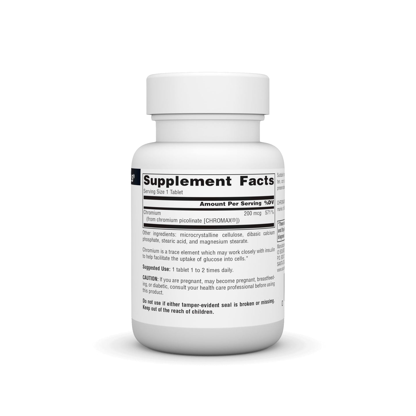 Source Naturals Chromium Picolinate 200 Mcg Tablet, 120 Count - Nirvana Guru