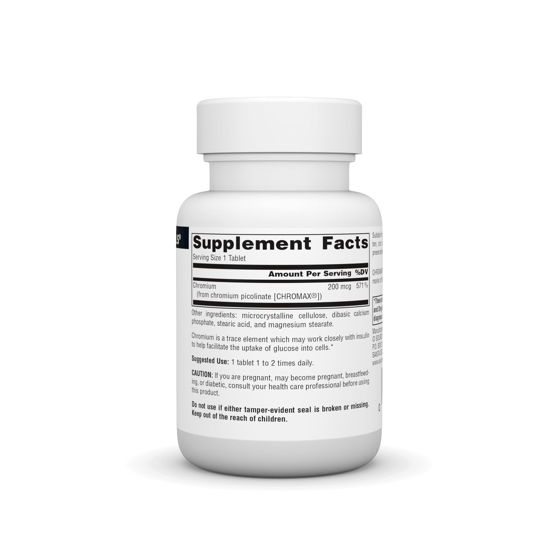 Source Naturals Chromium Picolinate 200 Mcg Tablet, 120 Count - Nirvana Guru