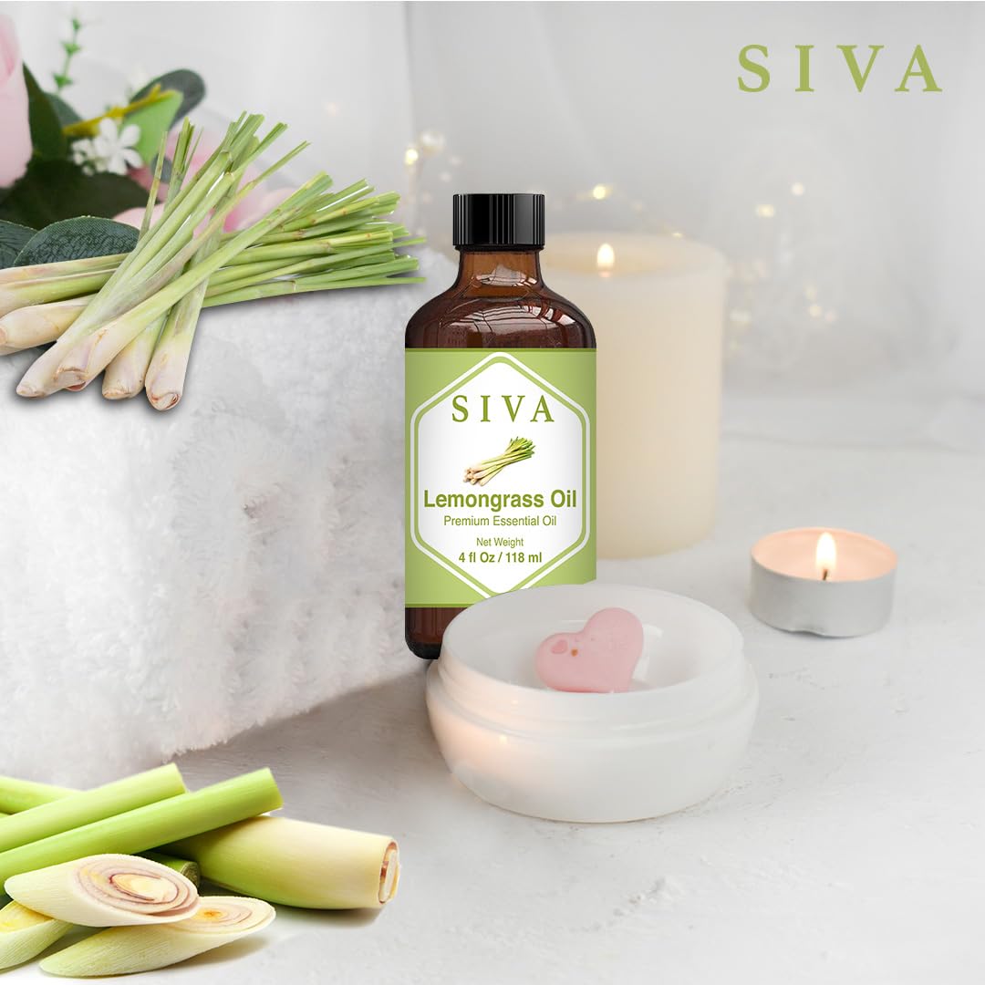 SIVA Lavender Essential Oil - 4 Fl Oz – Natural Lavender Oil - for Diffuser, Face, Skin Care, Aromatherapy, Hair Care, Scalp and Body Massage - with Dropper - Nirvana Guru