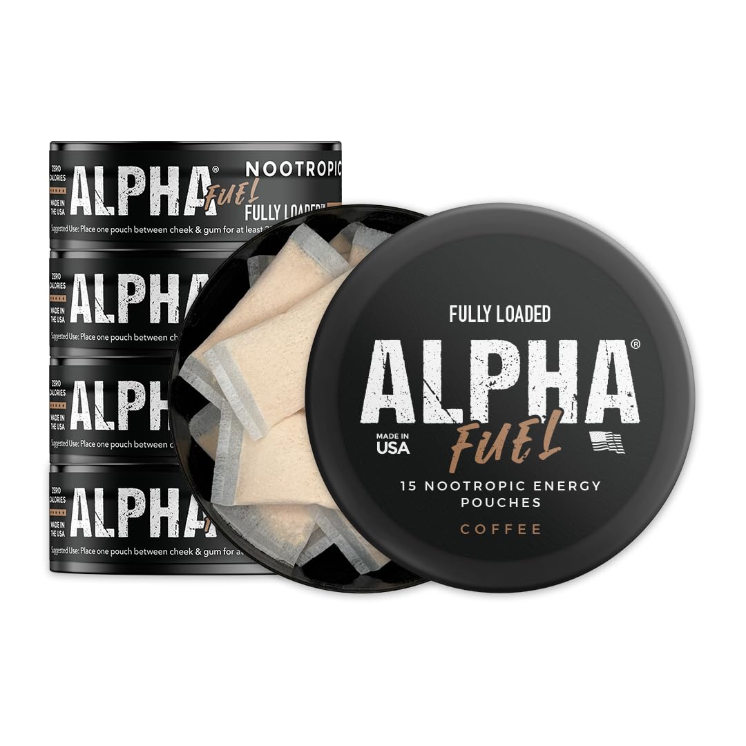 Fully Loaded Alpha Fuel Nootropic Pouches (Wintergreen Fuel) - Nootropic Energy Pouches with Caffeine, Alpha GPC, Tyrosine, Taurine, Guarana and More