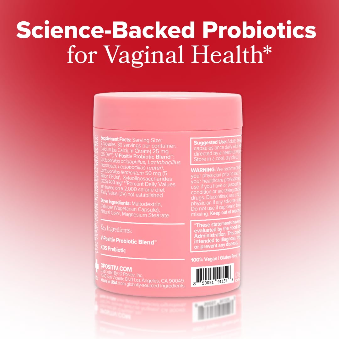 O Positiv URO Vaginal Probiotics for Women pH Balance with Prebiotics & Lactobacillus Probiotic Blend - Vaginal Health Supplement - Promote Healthy Vaginal Odor & Vaginal Flora, 60 Count (Pack of 1) Nirvana Guru