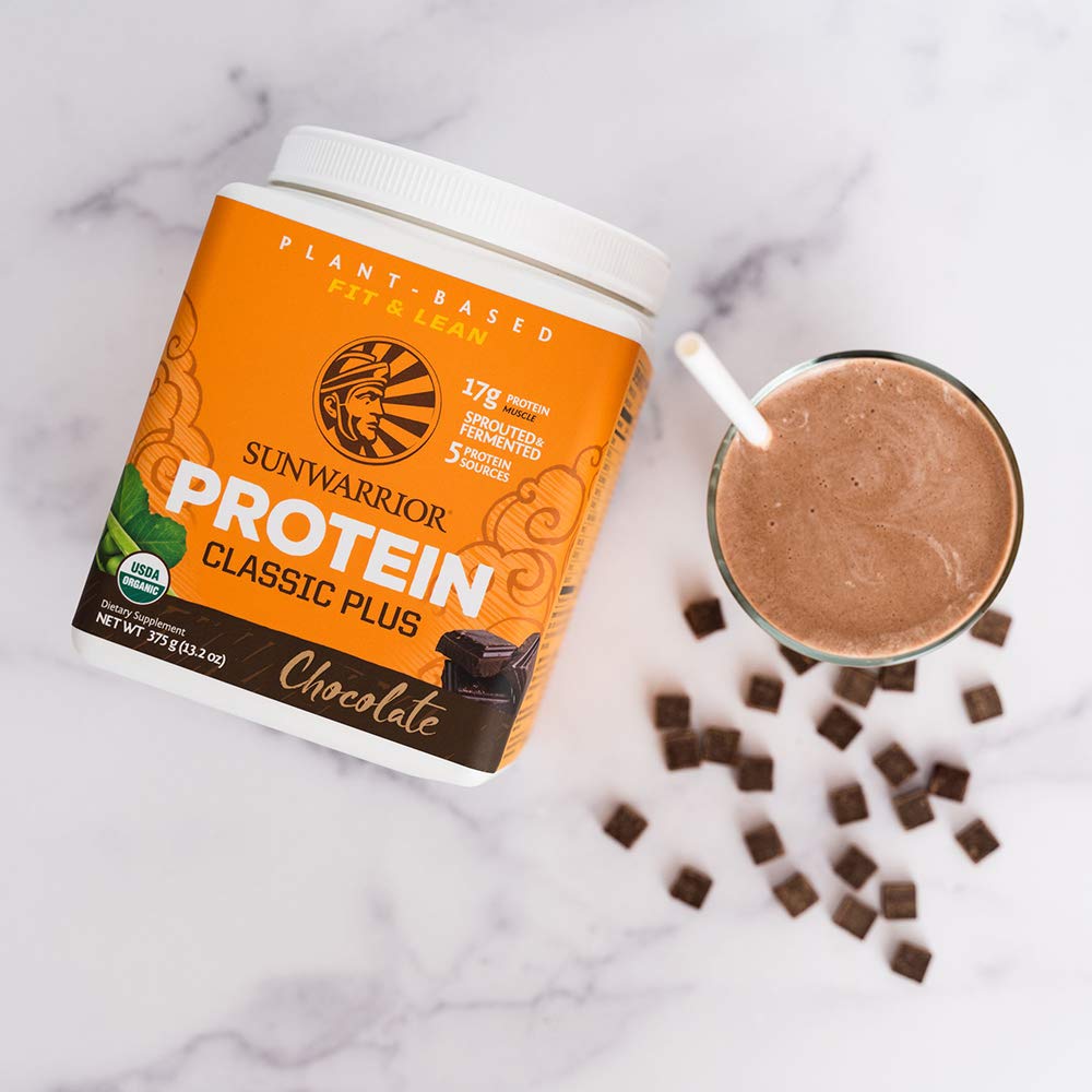 Brown Rice Protein Powder with Bcaa & Amino Acids Raw Rice Protein Shake Gluten Free Low Carb Dairy Free | Plant Based Classic Sprouted Brown Rice Protein Powder Natural 375g by Sunwarrior - Nirvana Guru