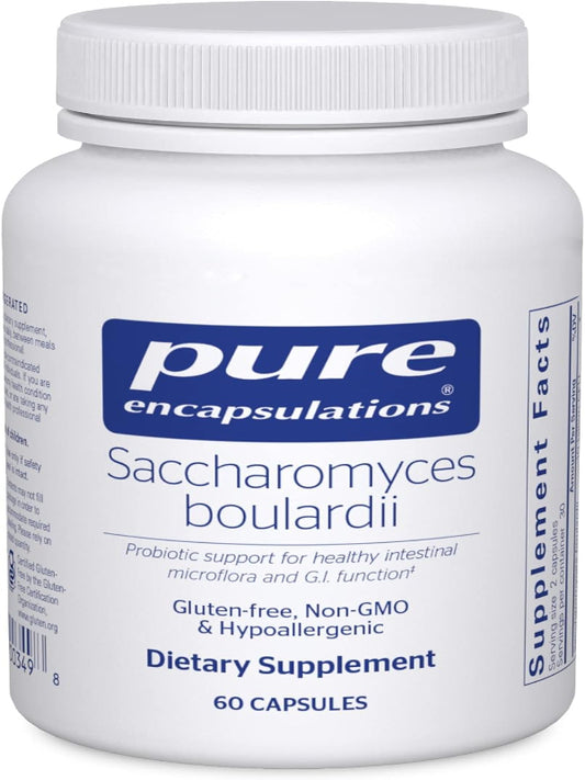 Pure Encapsulations Saccharomyces Boulardii | Natural Probiotic to Balance Intestinal Flora | 60 Capsules - Nirvana Guru