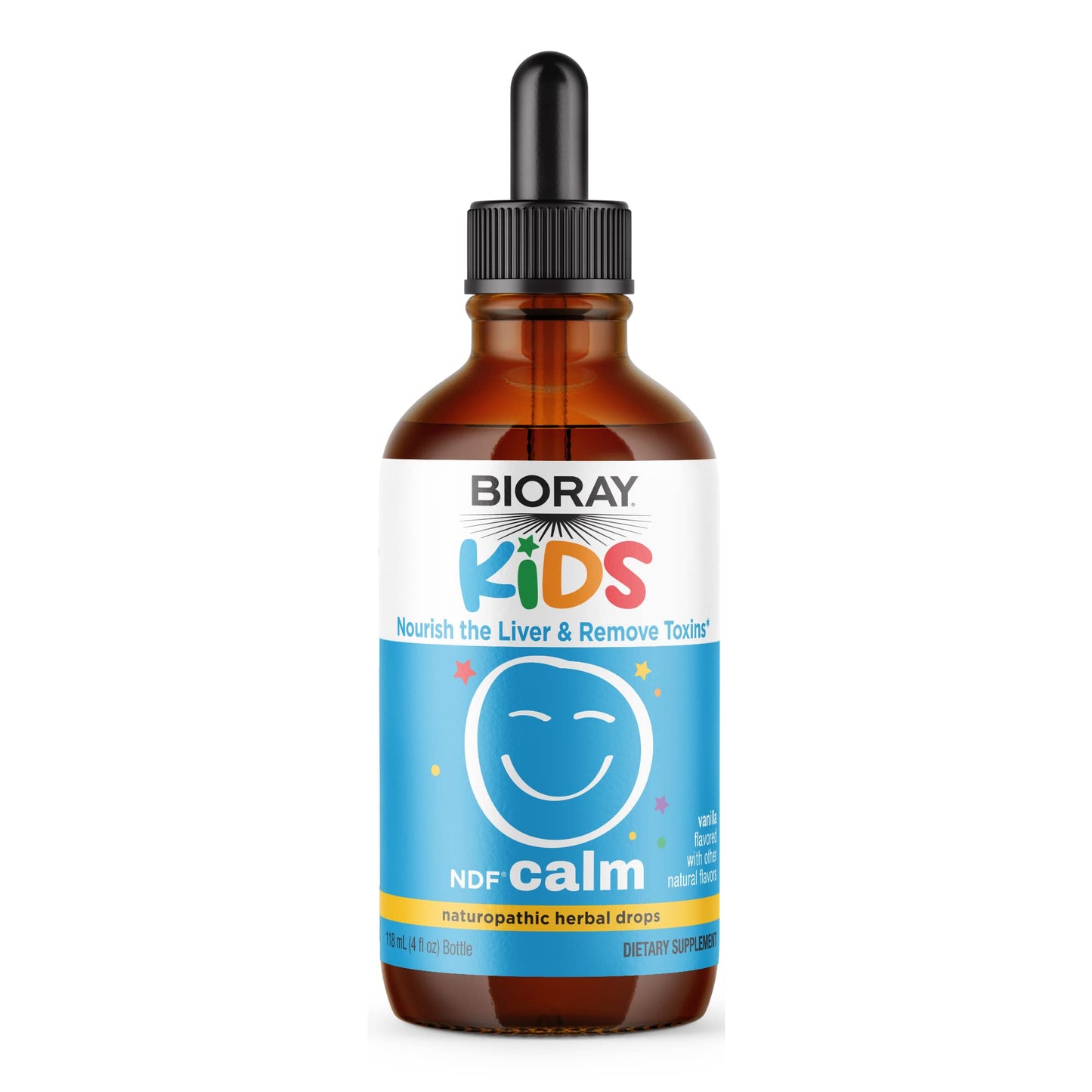 BIORAY Kids NDF Calm, Vanilla - 2 fl oz - Nourish The Liver & Remove Toxins - Non-GMO, Vegan, Gluten Free - 1-2 Month Supply Nirvana Guru