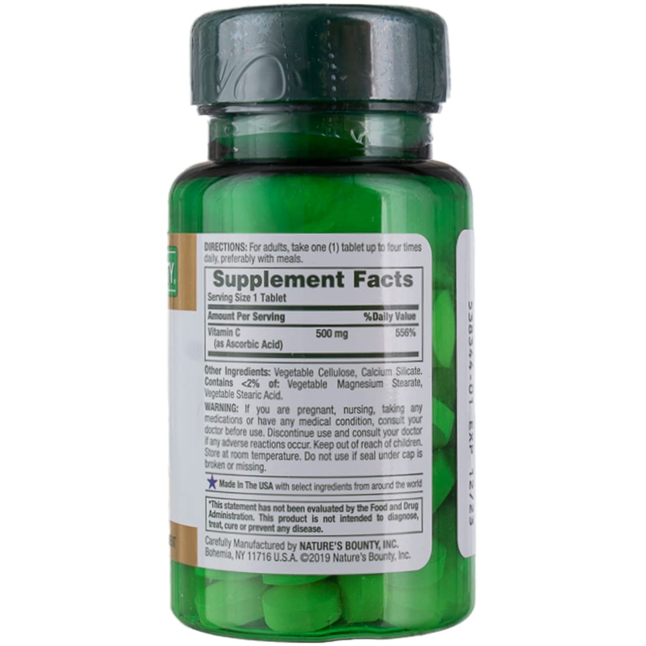 Nature's Bounty Vitamin C, Supports a Healthy Immune System, Vitamin Supplement, 500mg, 250 Tablets Nirvana Guru
