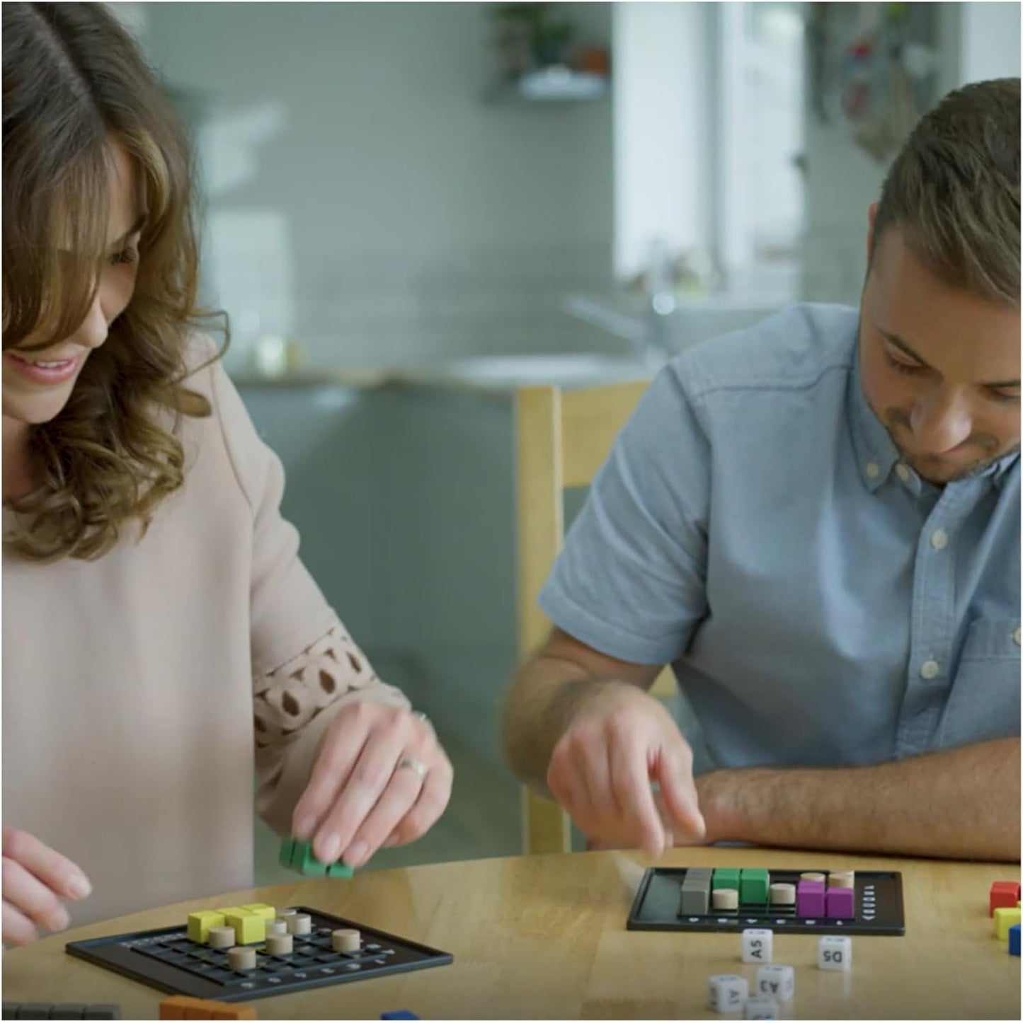 The Genius Square from The Happy Puzzle Company – Game of The Year Award Winner, 60000+ Solutions STEM Puzzle Game. Roll Dice, Race Your Opponent to Fill Grid with Different Shapes! Nirvana Guru