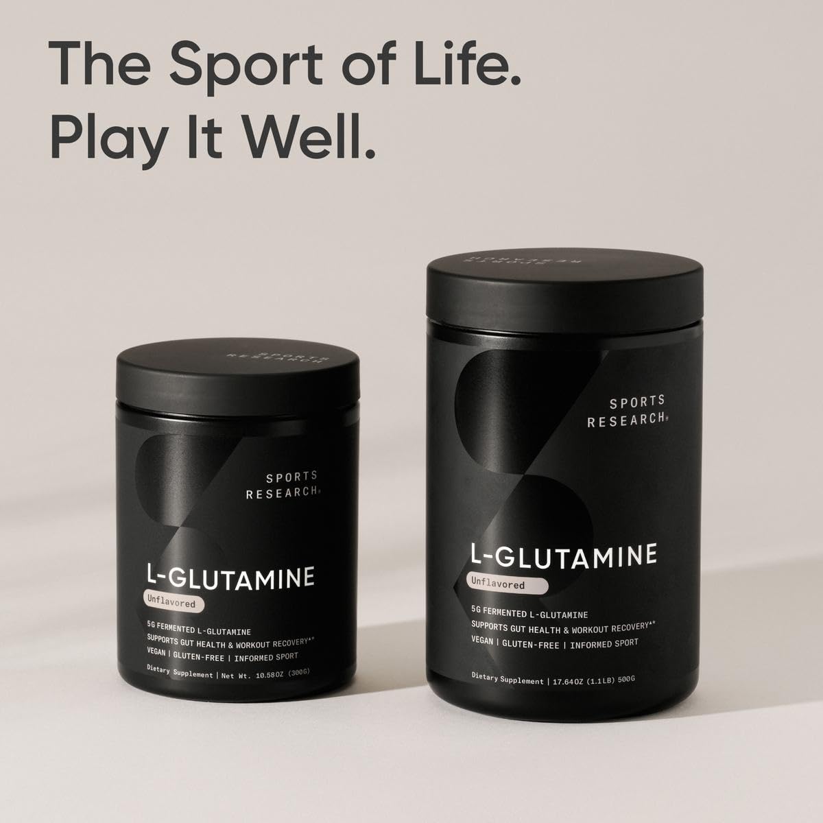 Sports Research L-Glutamine - Workout Recovery, Immune Health & Gut Health Support - 5 G Per Serving - 17.64 Oz - Nirvana Guru