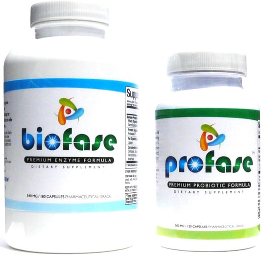 Biofase-Enzyme & Profase-Probiotic Kit - Biofilm Defense, Supports Healthy Digestion & Your Flora Balance - Large Kit Nirvana Guru