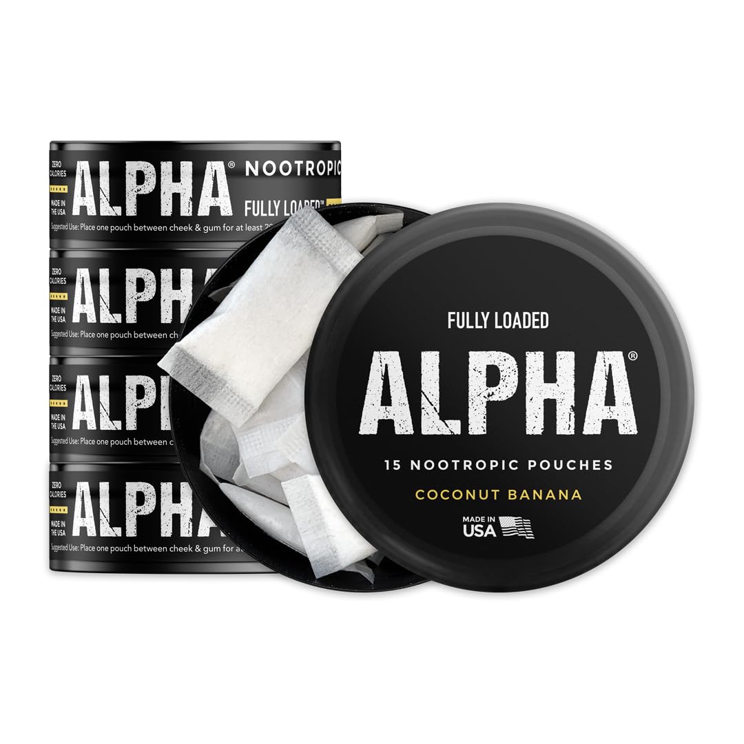 Fully Loaded Alpha Fuel Nootropic Pouches (Wintergreen Fuel) - Nootropic Energy Pouches with Caffeine, Alpha GPC, Tyrosine, Taurine, Guarana and More