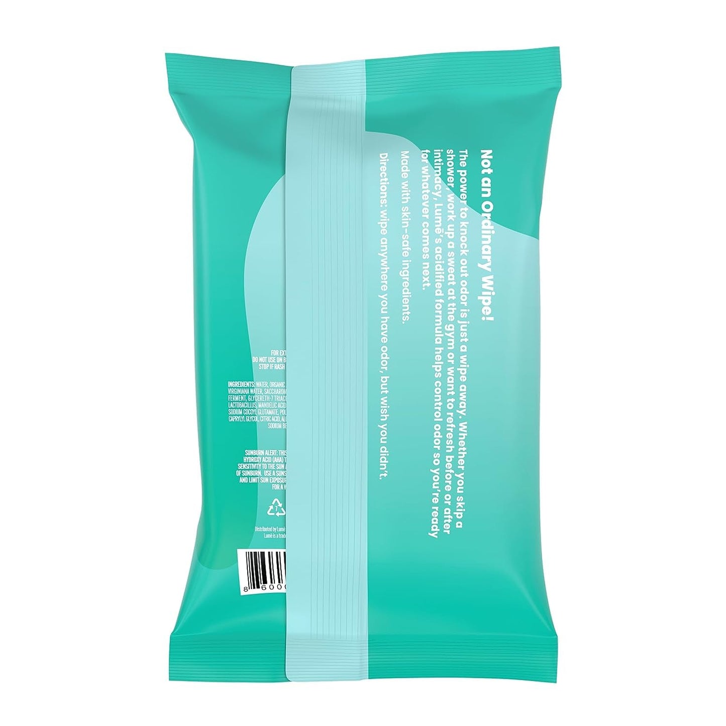 Lume Acidified Deodorant Wipes - 24 Hour Odor Control - Aluminum Free, Baking Soda Free, Skin Loving - 15 Count (Pack of 3) (Cool Cucumber) Nirvana Guru