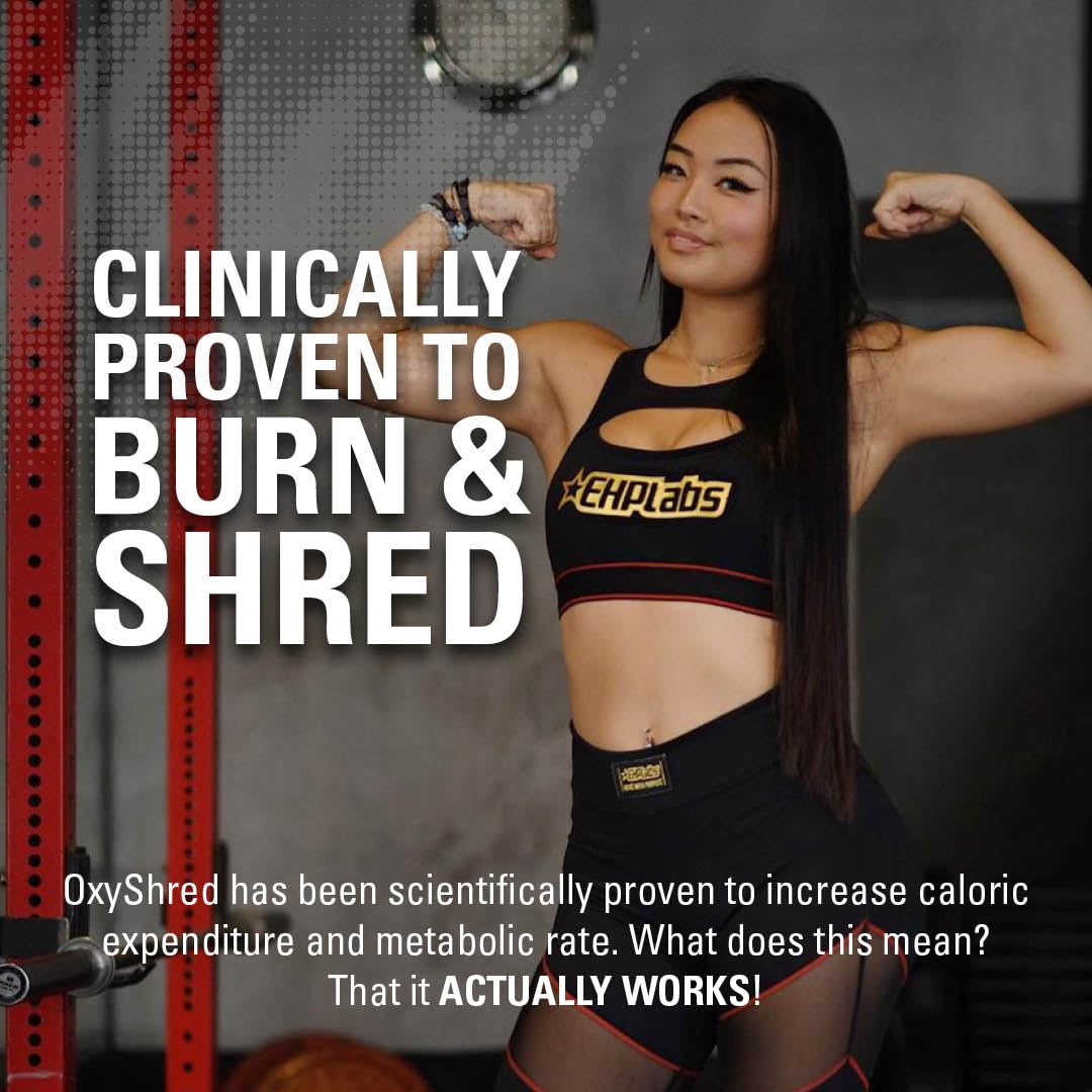 EHP Labs OxyShred Pre Workout Powder - Preworkout Powder with L Glutamine & Acetyl L Carnitine, Energy Boost Drink - Mango, 60 Servings Nirvana Guru
