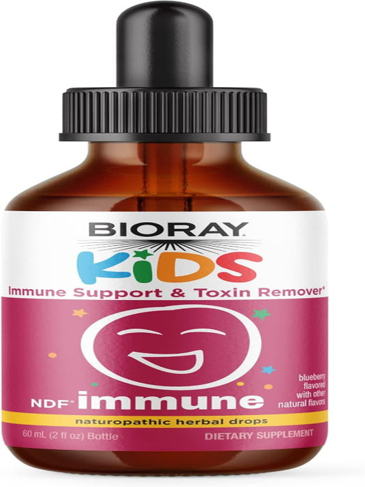 BIORAY Kids NDF Immune, Blueberry - 2 fl oz - Immune Support & Toxin Remover - Non-GMO, Vegan, Gluten Free - Approx. 30 Servings Nirvana Guru