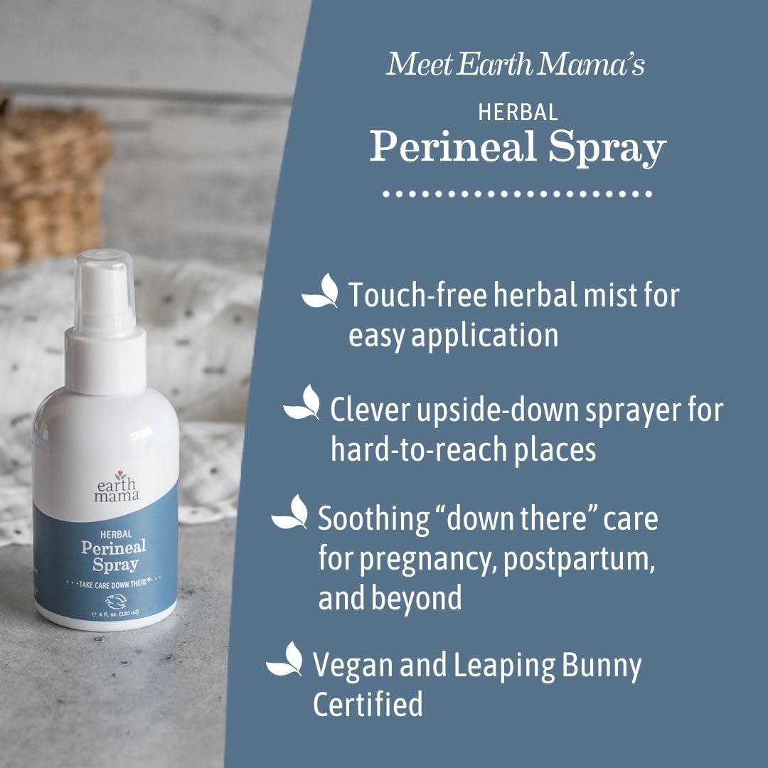 Earth Mama Postpartum Recovery Kit, Take Care Down There® Trifecta with Organic Perineal Balm, Sitz Bath & Herbal Peri Spray, 3-Piece Set Nirvana Guru