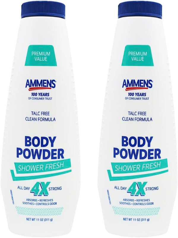 Ammens Powder Shower Fresh 11 oz (Pack of 2) Nirvana Guru