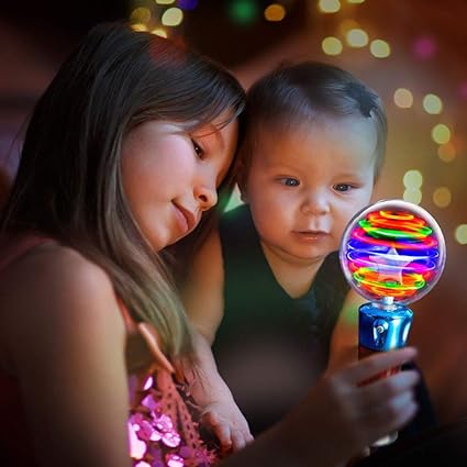 ArtCreativity Spinning Light Up Wand – LED Magic Ball Toy for Kids | Sensory Spinner with Flashing Lights | Fun Party Favor, Classroom Prize & Autism-Friendly Gift nirvanaguru