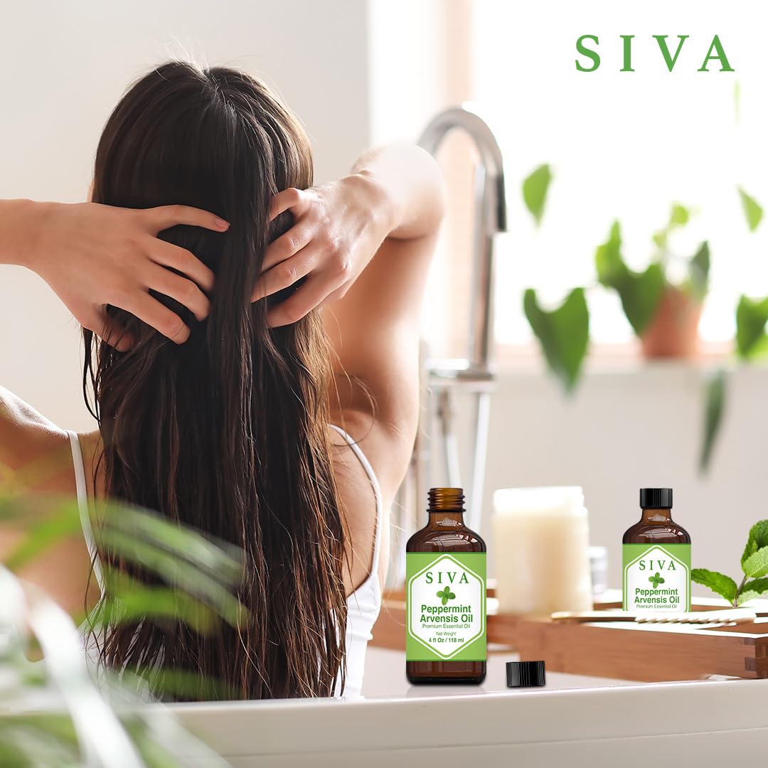 SIVA Lavender Essential Oil - 4 Fl Oz – Natural Lavender Oil - for Diffuser, Face, Skin Care, Aromatherapy, Hair Care, Scalp and Body Massage - with Dropper - Nirvana Guru